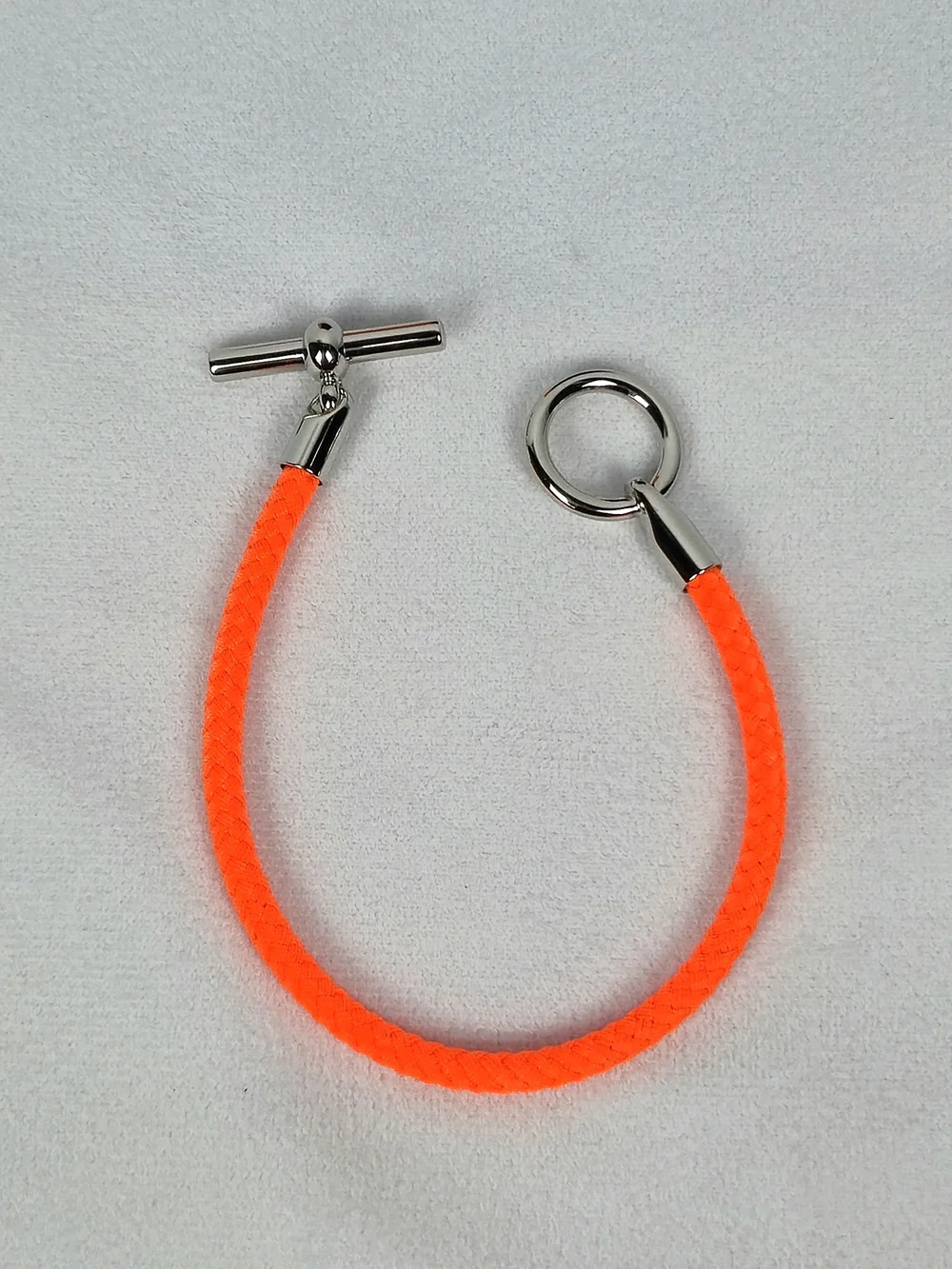 Hermès Unisex Glenan Bracelet T5 XL Tangerine Orange 7.25
